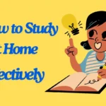 A student with book learning how to study at home