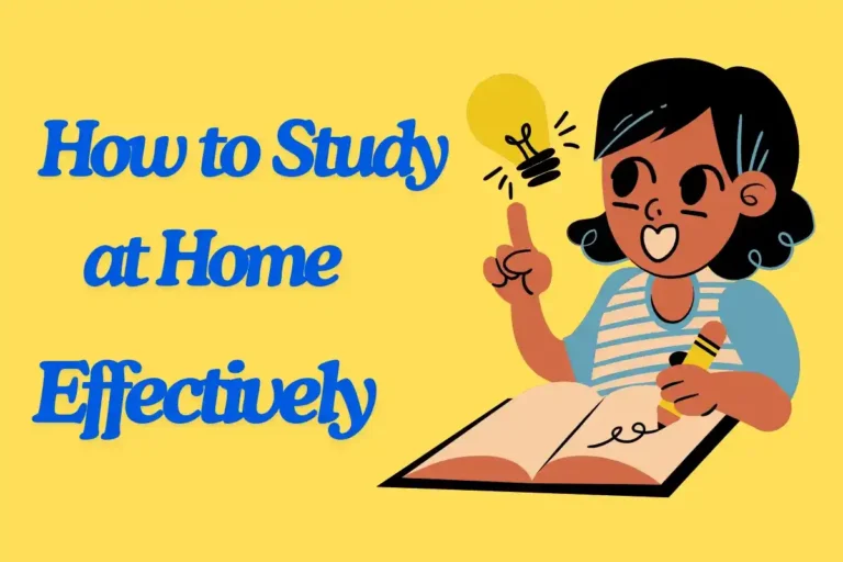 A student with book learning how to study at home