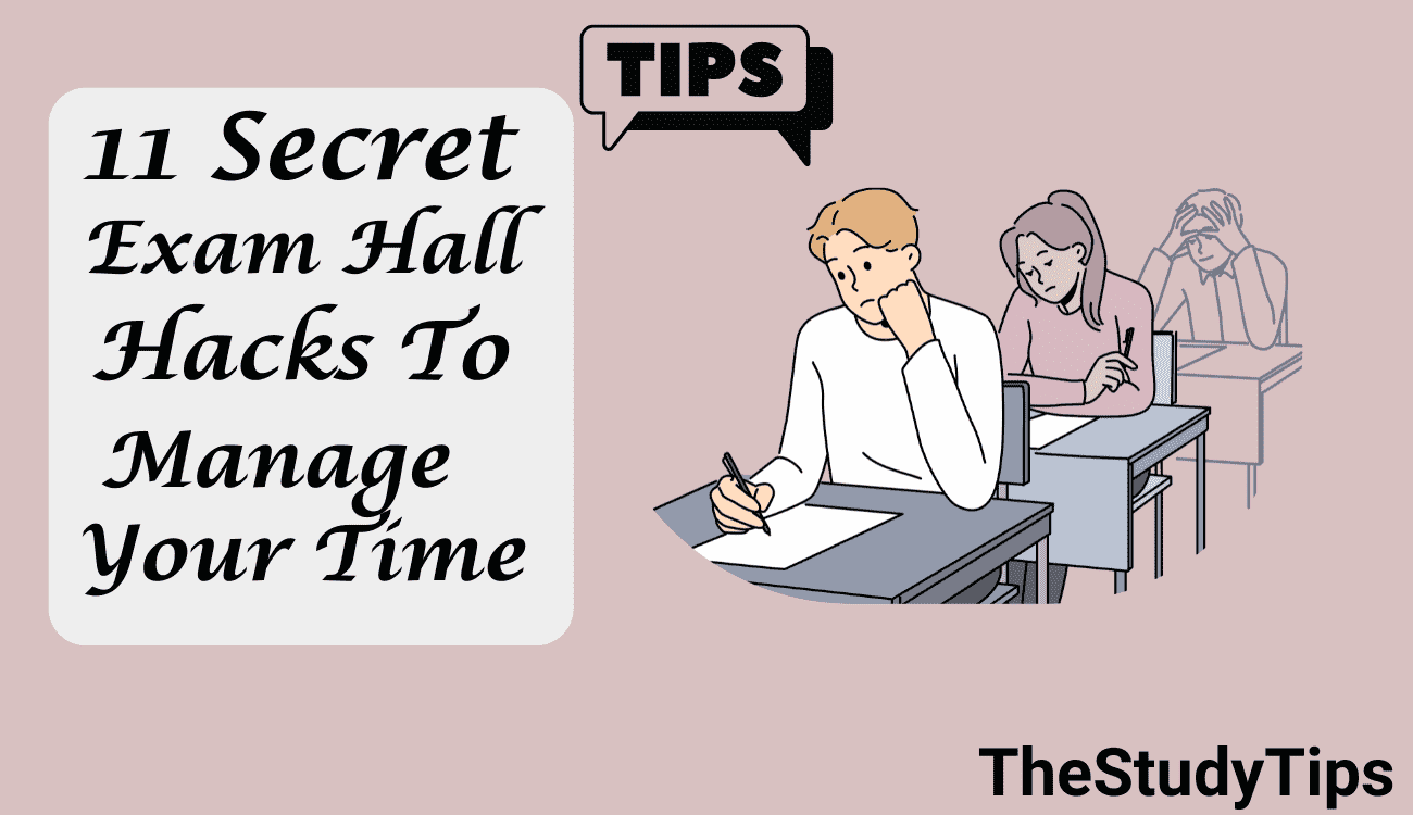 Picture with text how to manage time during exams