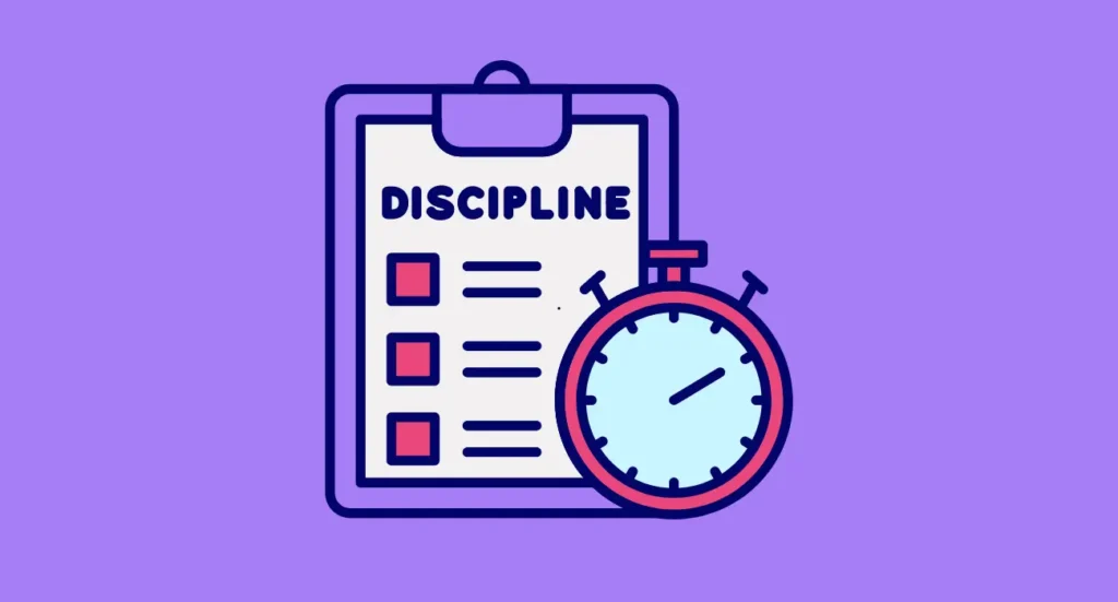 A stopwatch next to a discipline checklist, illustrating time tracking and task management