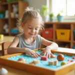 child learning about object through experience using tactile learning strategy