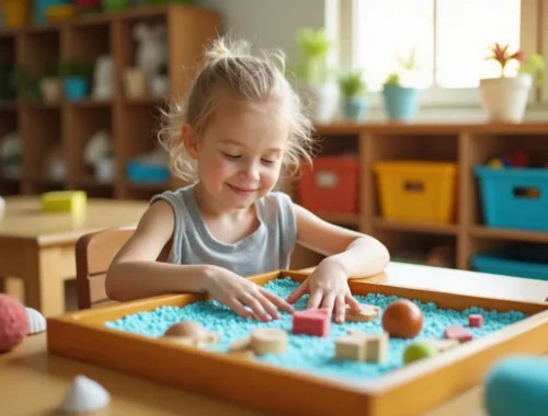 child learning about object through experience using tactile learning strategy