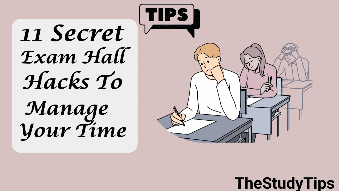 Picture with text how to manage time during exams